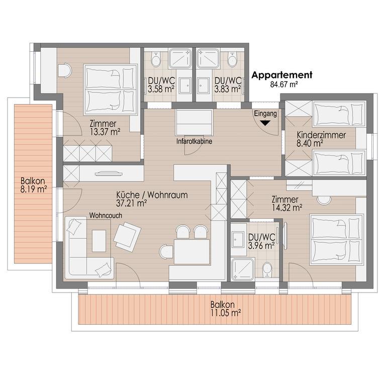 Lux Appartements Ischgl Oda fotoğraf